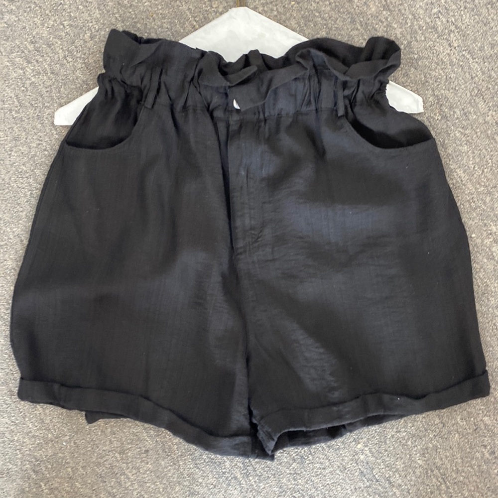 Black Paperbag Shorts
